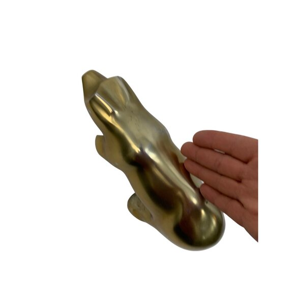 VTG Brass Bear Figurine Sculpture 10" x 6" Artisan Decor Collectible Art GIFT - Picture 13 of 13